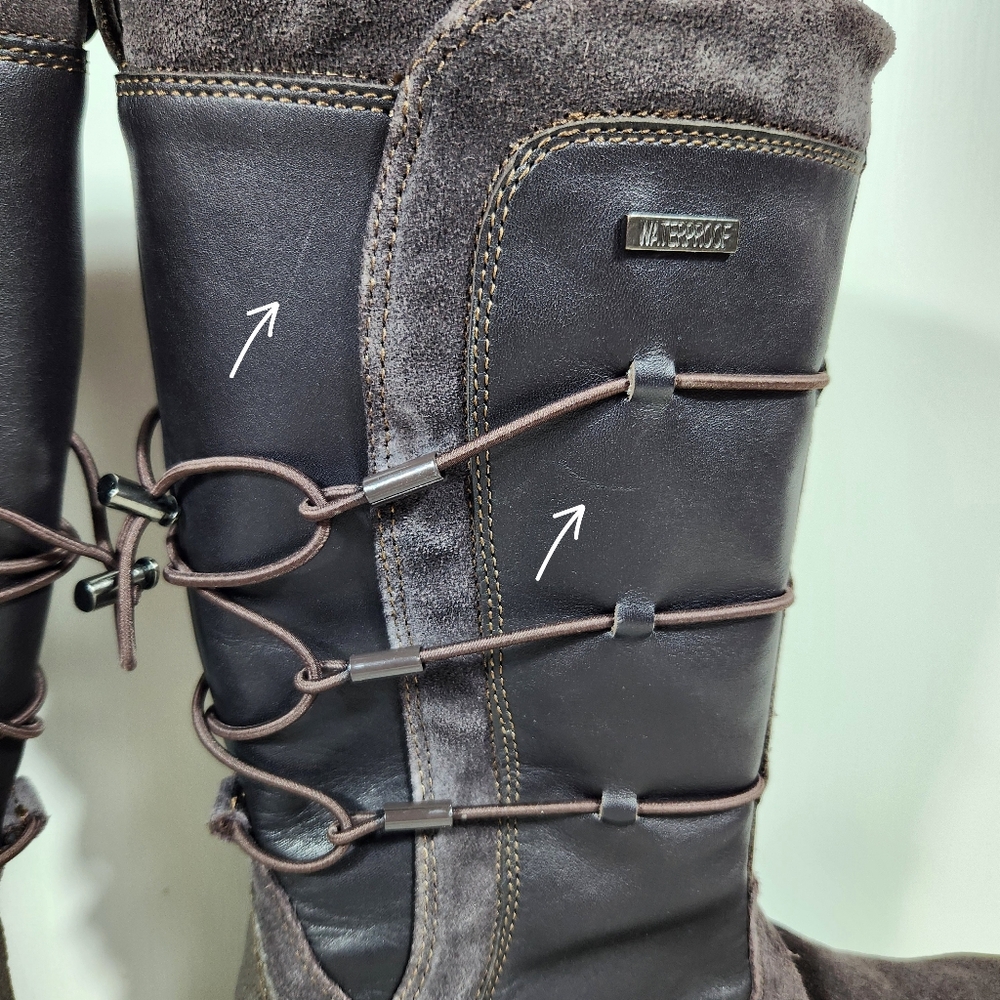 Allrounder by Mephisto "Gena" Waterproof Brown Leather Boot | Women's Size 9.5 - Picture 11 of 13